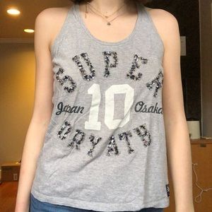 gray Superdry tank top